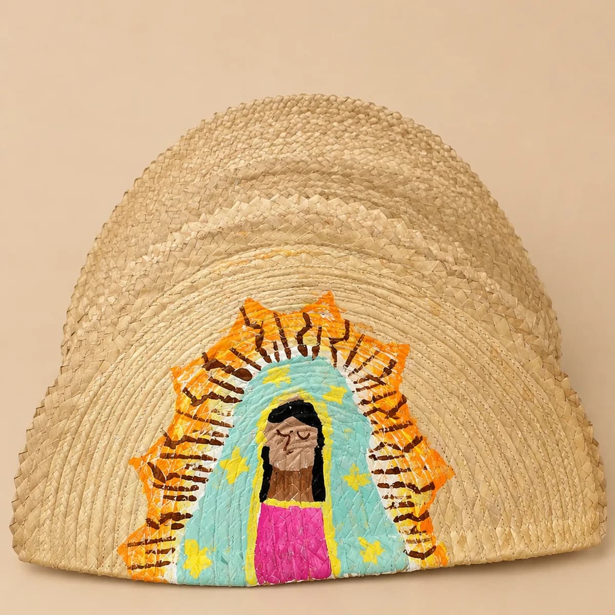 Abanico artesanal virgen de Guadalupe