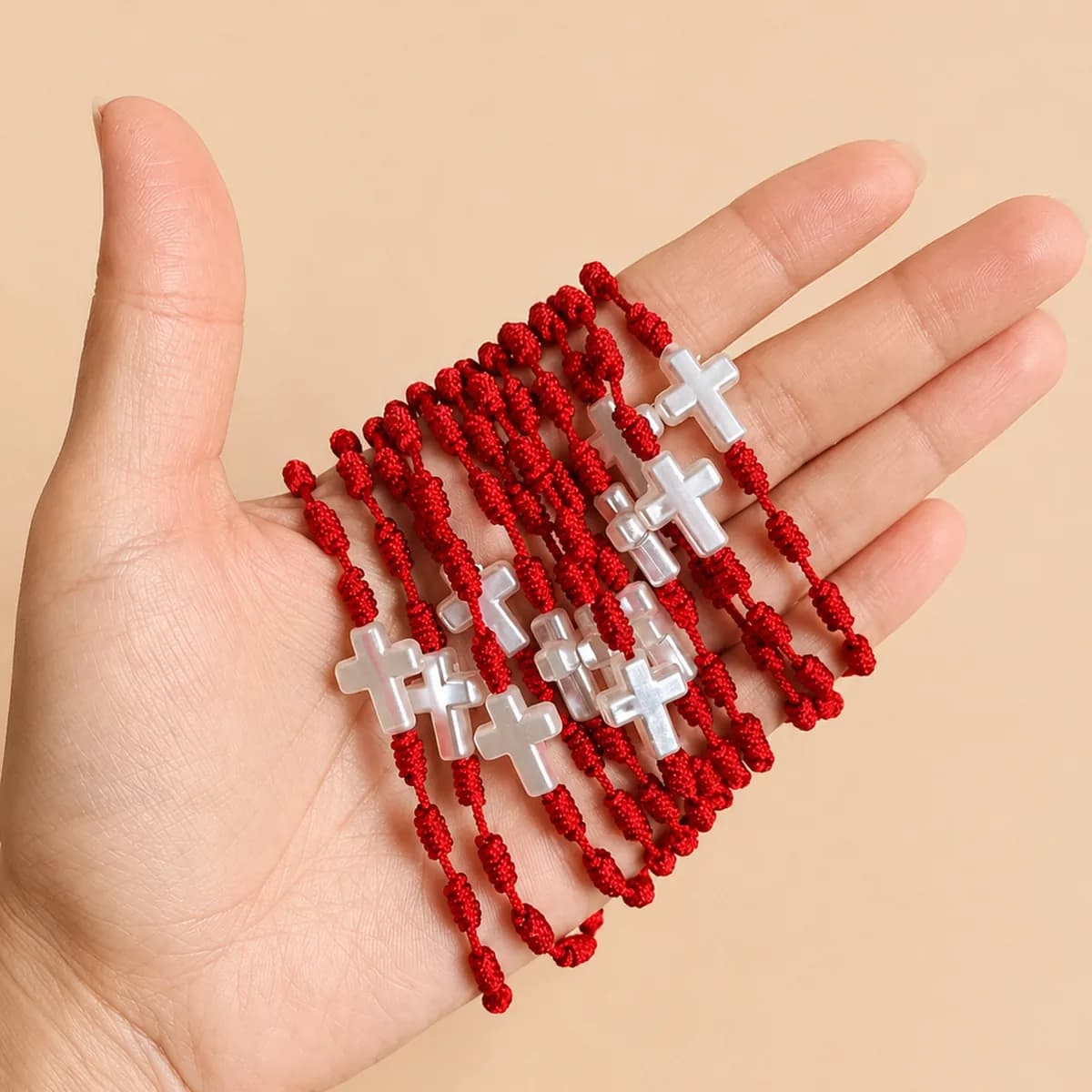 Pulseras Rosario en Tonos Tierra