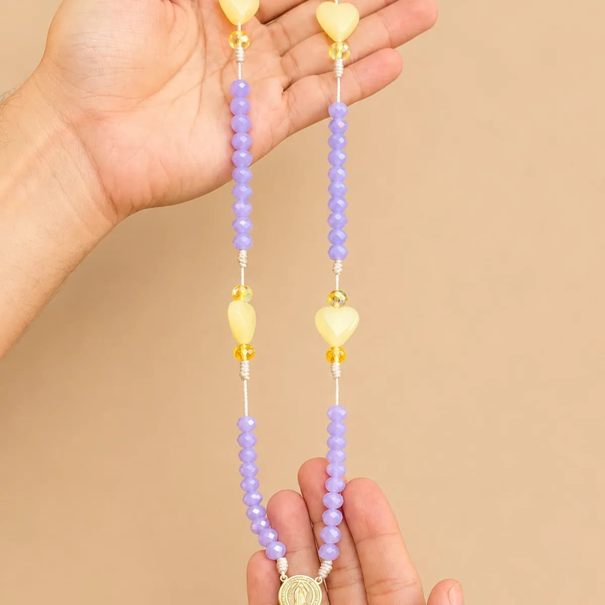 Rosario lila sagrado corazón