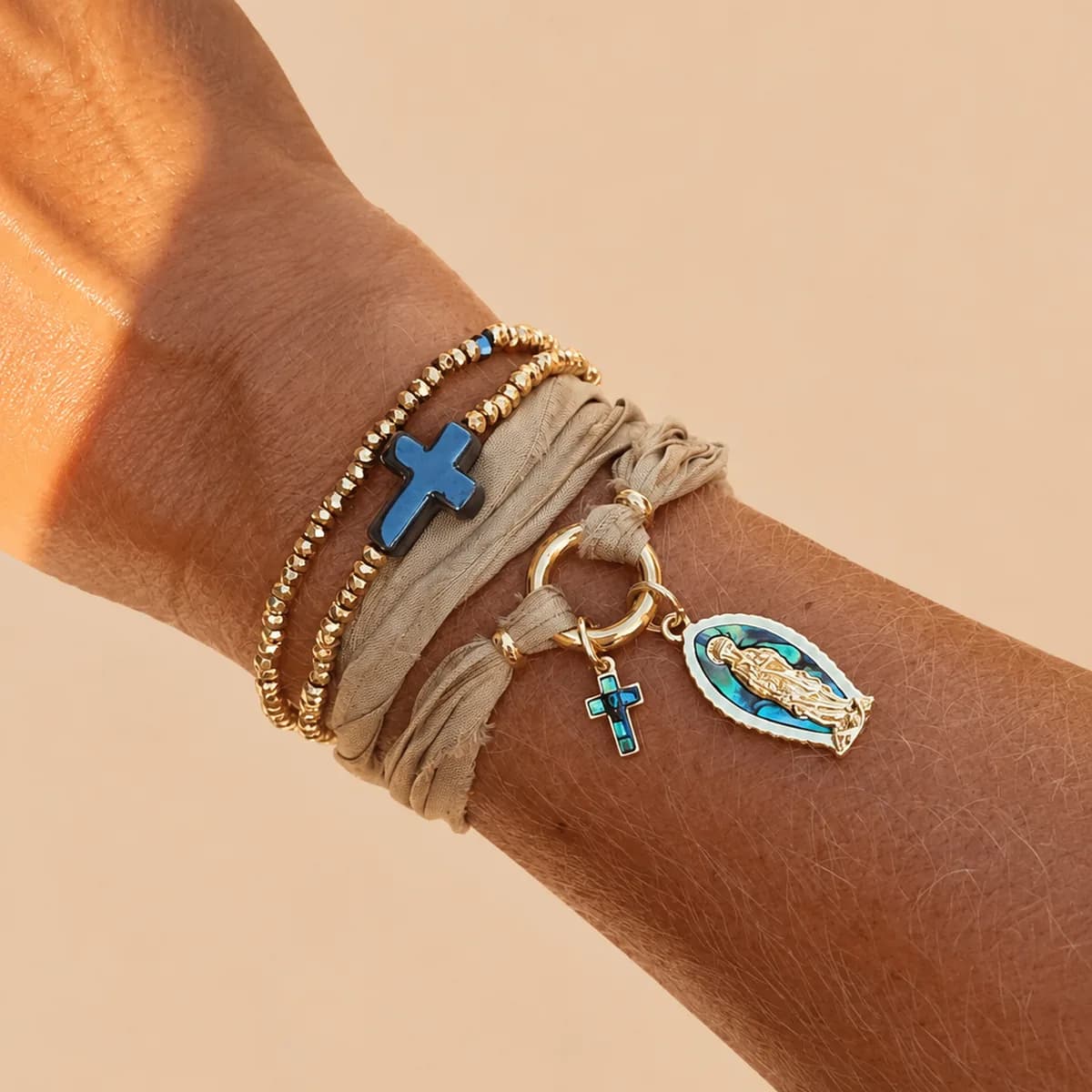 Trío de pulseras Guadalupe