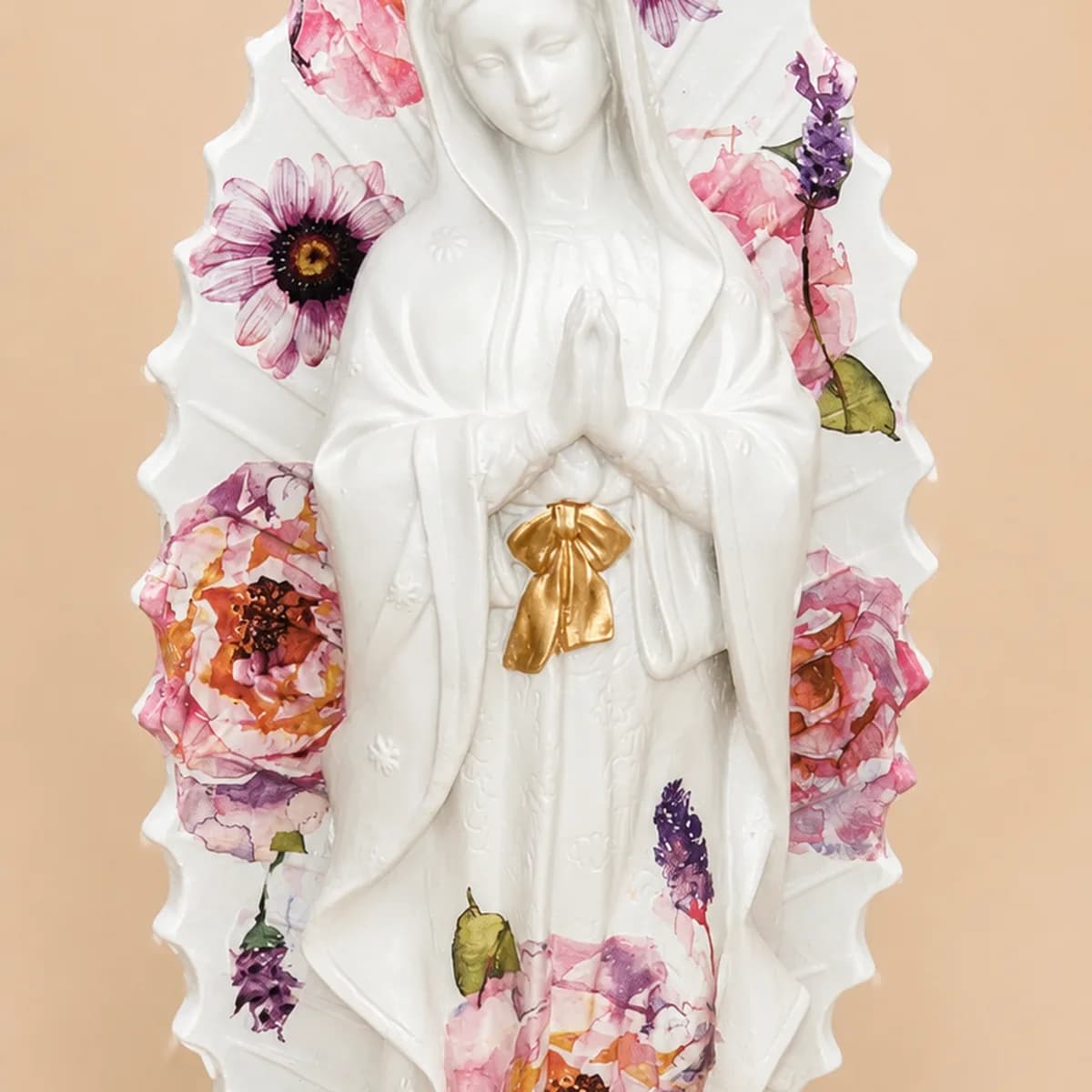 Virgen Guadalupe print flores margaritas